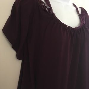 Mudd Tops - Mudd Dark Red Maroon Top Mudd Tops - Mudd Dark Red Maroon Top
